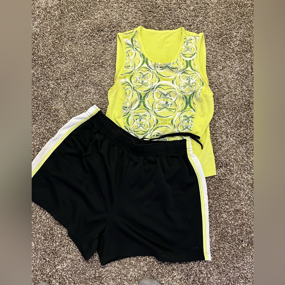 Shorts and top and pants